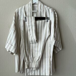 NWOT %100 European Linen Shirt Dress/ Kimono and Trousers in Size Small